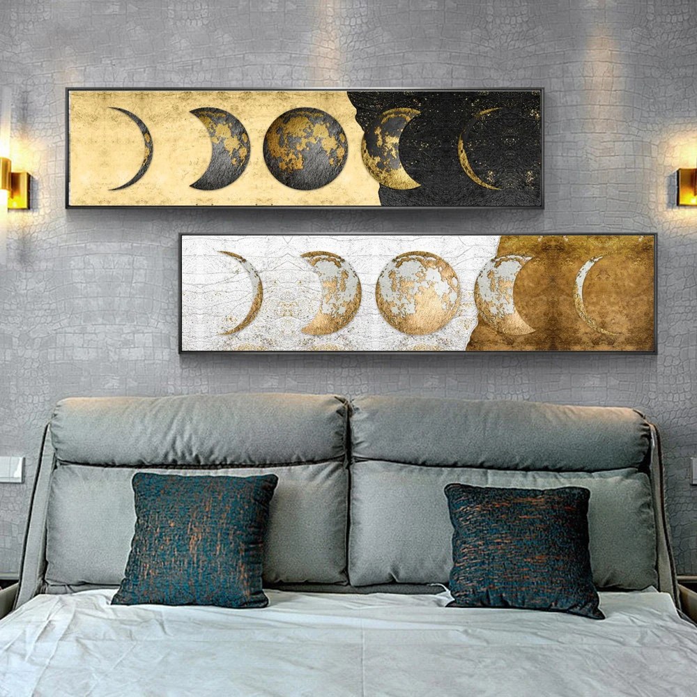 Modern Abstract Art Posters and Prints Canvas Painting Wall Golden Lunar Eclipse Painting For Living Room Cuadros Home Decor
Modern Abstract Art Posters and Prints Canvas Painting Wall Golden Lunar Eclipse Painting For Living Room Cuadros Home Decor