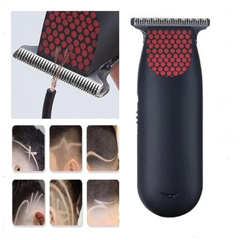 

Mini Portable Electric Hair Clipper T Blade Hairstyle Trimmer Precision Head Haircut Machine Beard Shaver Razor Man Groomer Kit