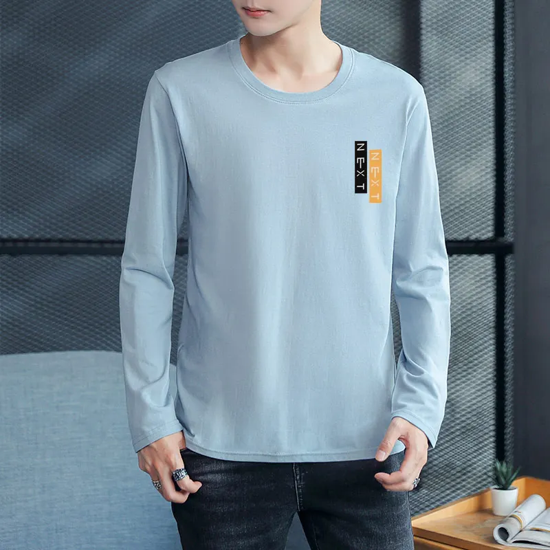 Men T-shirt Long Sleeve 2021 New Spring And Autumn Student Fashion Male T-shirts Cotton Letter Teenage Boys Korean Style T49
Men T-shirt Long Sleeve 2021 New Spring And Autumn Student Fashion Male T-shirts Cotton Letter Teenage Boys Korean Style T49