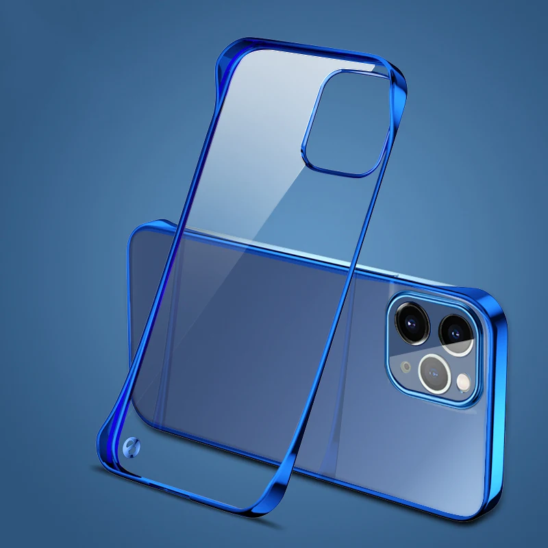 Ultra Thin Transparent Phone Case For iPhone 12 Pro Max 12 Mini Plastic Back Cover Soft Silicone Plating Frame Clear Case
Ultra Thin Transparent Phone Case For iPhone 12 Pro Max 12 Mini Plastic Back Cover Soft Silicone Plating Frame Clear Case