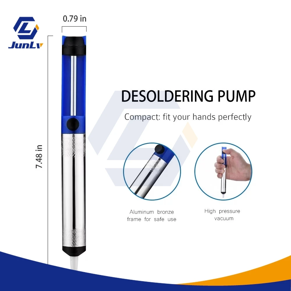 Aluminum Metal Desoldering Pump Suction Tin Soldering Gun Suction Cup Pen Removal Vacuum Soldering Iron Desolder Hand Welding
Aluminum Metal Desoldering Pump Suction Tin Soldering Gun Suction Cup Pen Removal Vacuum Soldering Iron Desolder Hand Welding