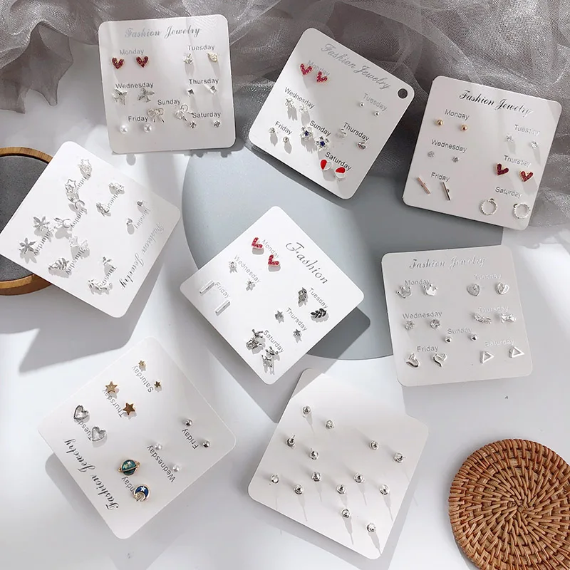 Trendy Geometric Heart Stud Earrings Set For Women Fashion Elegant Crystal Pearl Earring Daliy 2020 Jewelry 7 pairs/set
Trendy Geometric Heart Stud Earrings Set For Women Fashion Elegant Crystal Pearl Earring Daliy 2020 Jewelry 7 pairs/set