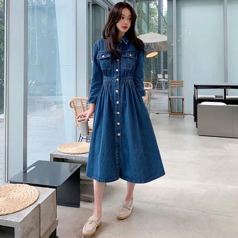 Goddess Temperament Dress Autumn Clothing Korean Style Fashion Waist Trimming Slimming Elastic Waist Large Swing Skirt Long Rac
Goddess Temperament Dress Autumn Clothing Korean Style Fashion Waist Trimming Slimming Elastic Waist Large Swing Skirt Long Rac