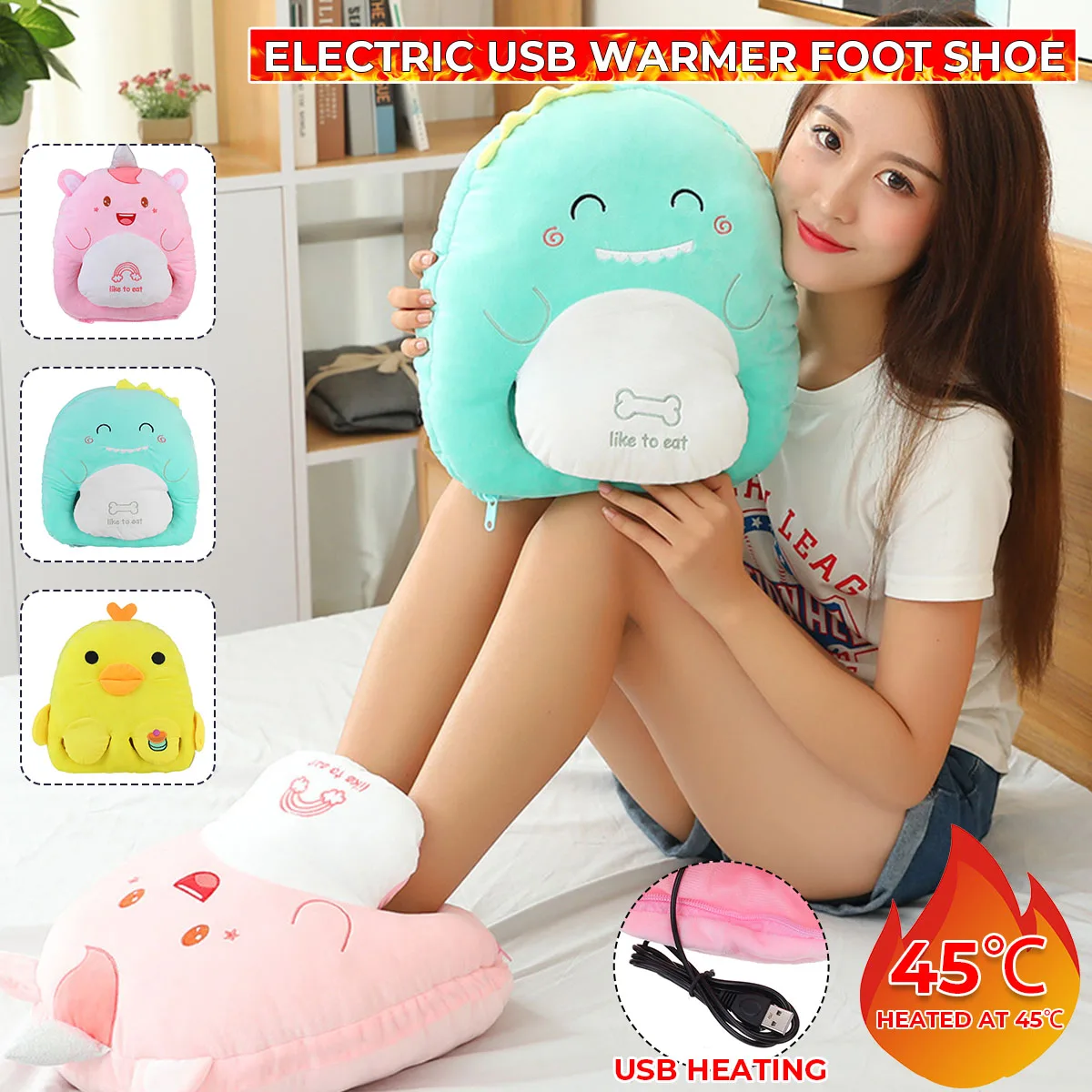USB Cartoon Electric Foot Warmer 5V 12W Hands Feet Heating Pad Washable Cute Feet Warm Shoes Birthday Christmas Gifts
USB Cartoon Electric Foot Warmer 5V 12W Hands Feet Heating Pad Washable Cute Feet Warm Shoes Birthday Christmas Gifts
