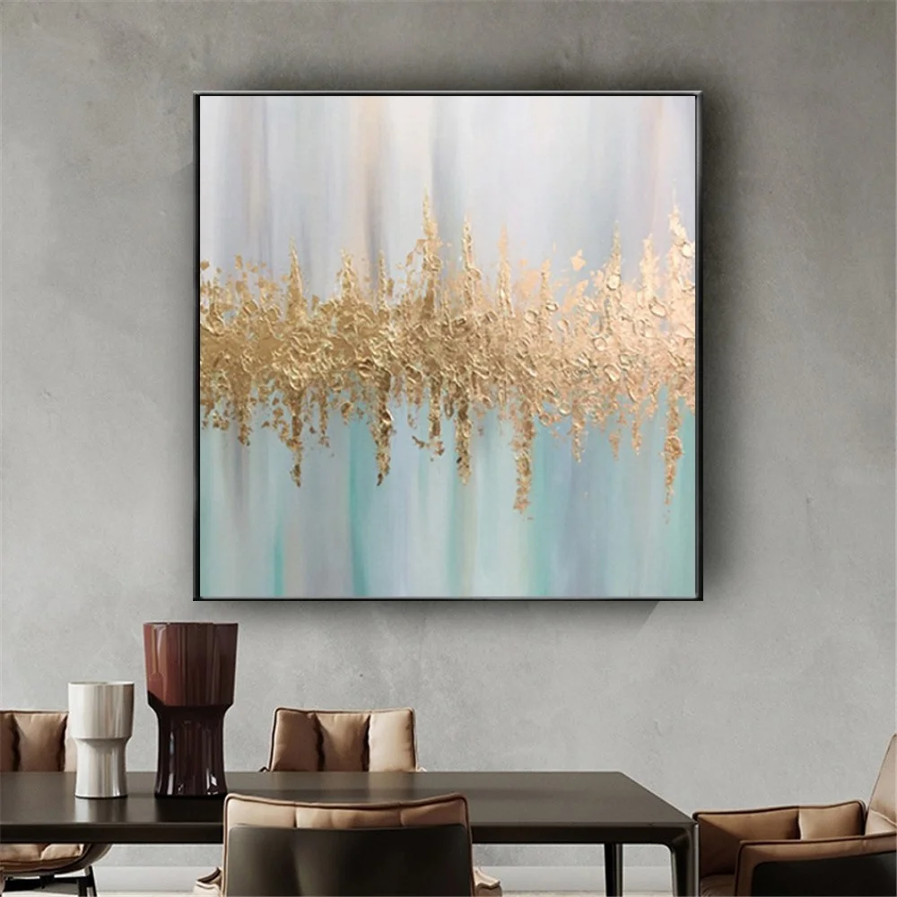 Light luxury canvas home decor painting hand-painted beautiful oil painting gold foil texture canvas painting home room decor
Light luxury canvas home decor painting hand-painted beautiful oil painting gold foil texture canvas painting home room decor