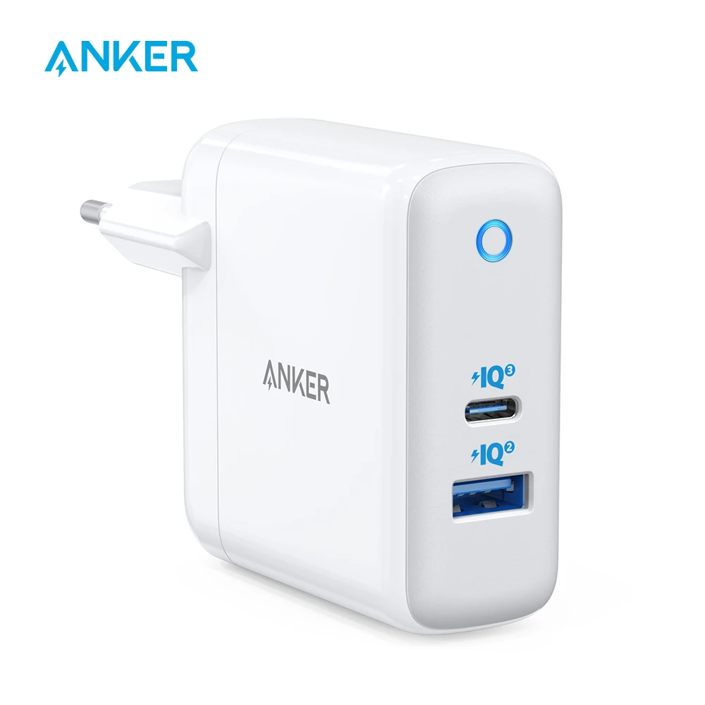 

USB C Charger, Anker 60W PIQ 3.0 & GaN Tech Dual Port Charger, PowerPort Atom III (2 Ports) Travel Charger with a 45W USB C