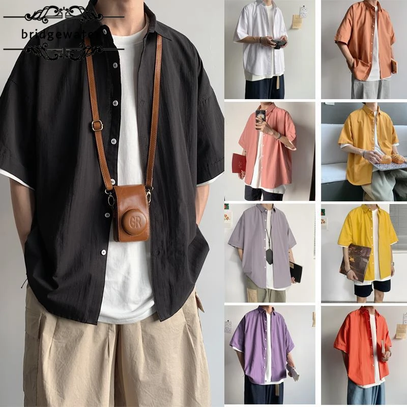 Bridgewater Shirts Men's Summer Harajuku Trend Korean Style Wild Casual Half-Sleeved Fashion Popular Shirt
Bridgewater Shirts Men's Summer Harajuku Trend Korean Style Wild Casual Half-Sleeved Fashion Popular Shirt