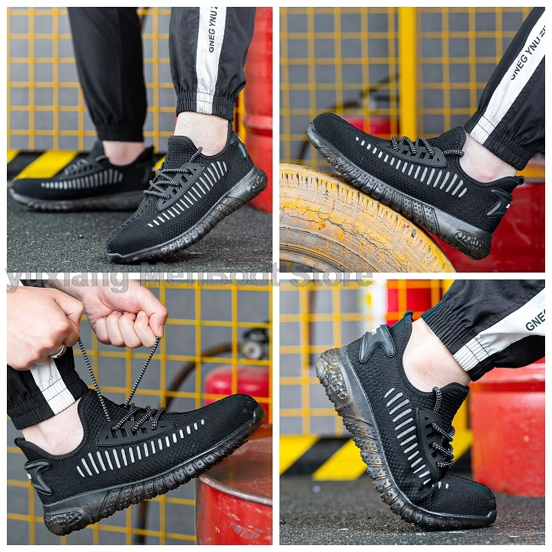 Men's Shoes Safety Shoes Male Puncture Proof Work Boots Steel Toe Work Sneakers Breathable Safety Boots Men Women Work Shoes
Men's Shoes Safety Shoes Male Puncture Proof Work Boots Steel Toe Work Sneakers Breathable Safety Boots Men Women Work Shoes