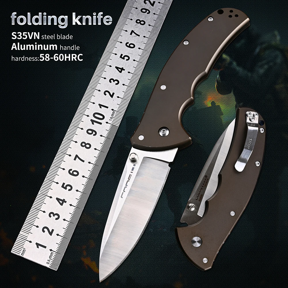Folding Knife S35VN Blade Aluminum Handle Outdoor Camping Hunting Survival EDC Tool Utility Tactical Self Defense Pocket Knives
Folding Knife S35VN Blade Aluminum Handle Outdoor Camping Hunting Survival EDC Tool Utility Tactical Self Defense Pocket Knives