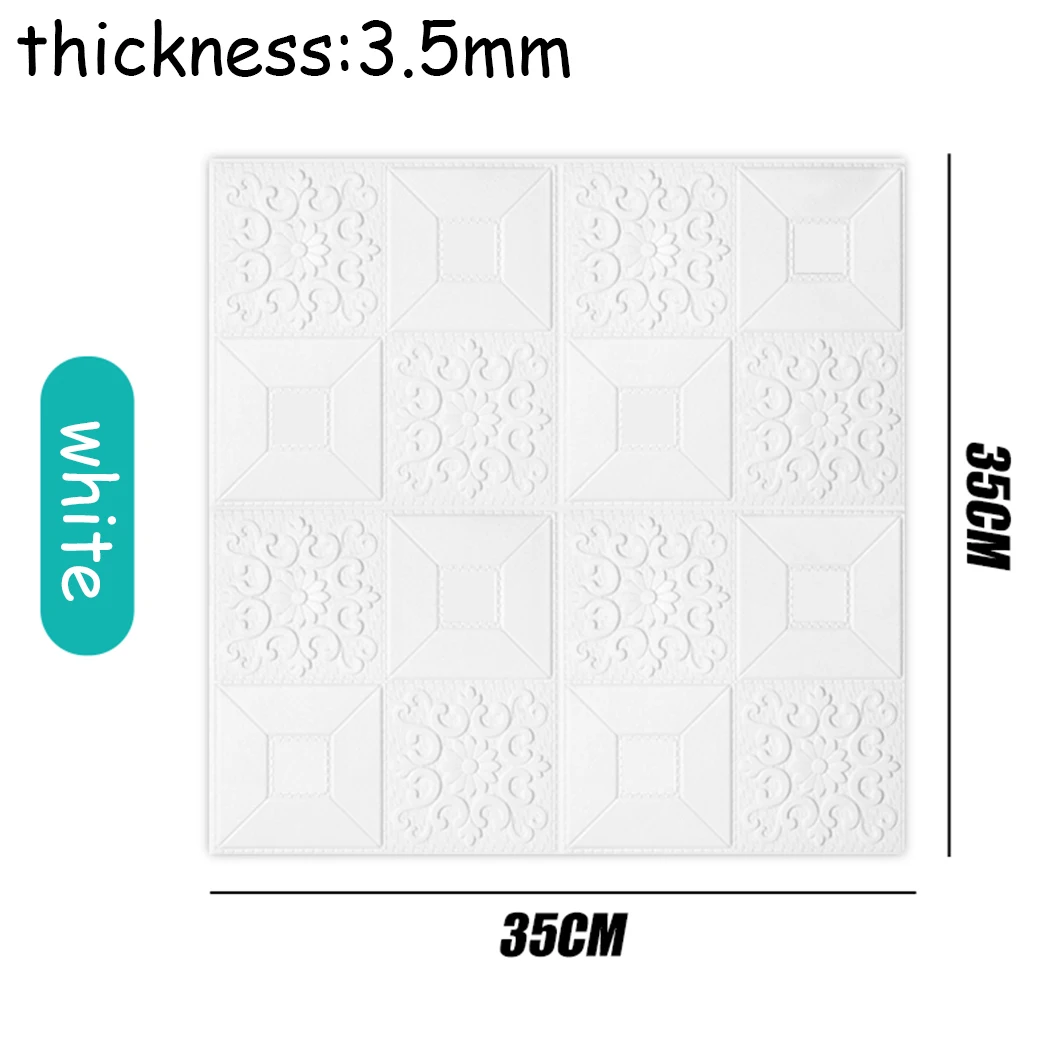 10pcs 3D Tile Carved Wall Sticker Adhesive Waterproof Foam Panel White Pink Pattern Brick Wall Decor Living Room TV Background
10pcs 3D Tile Carved Wall Sticker Adhesive Waterproof Foam Panel White Pink Pattern Brick Wall Decor Living Room TV Background