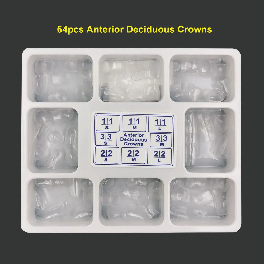 TOR VM Dental Deciduous Transparent Crowns 64pcs/box Child Anterior Teeth Adult Posterior Crowns and Crown TOP BM Dentist Tools
TOR VM Dental Deciduous Transparent Crowns 64pcs/box Child Anterior Teeth Adult Posterior Crowns and Crown TOP BM Dentist Tools