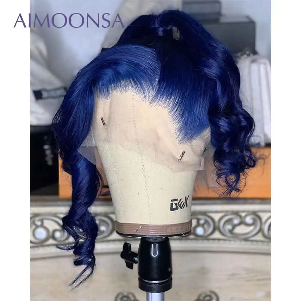 Blue Wig Loose Wave Lace Front Wig Deep Part T Colored Human Hair Wigs Preplucked and Bleached Knots Lace Wig Brazilian 150 Remy
Blue Wig Loose Wave Lace Front Wig Deep Part T Colored Human Hair Wigs Preplucked and Bleached Knots Lace Wig Brazilian 150 Remy