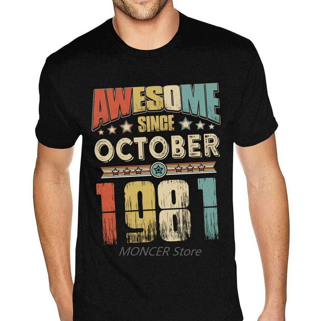 Awesome Since October 1981 Shirt Men's Simple Fashion Short Sleeves Cotton Men Shirts Wholesale 90S Retro Clothing
Awesome Since October 1981 Shirt Men's Simple Fashion Short Sleeves Cotton Men Shirts Wholesale 90S Retro Clothing