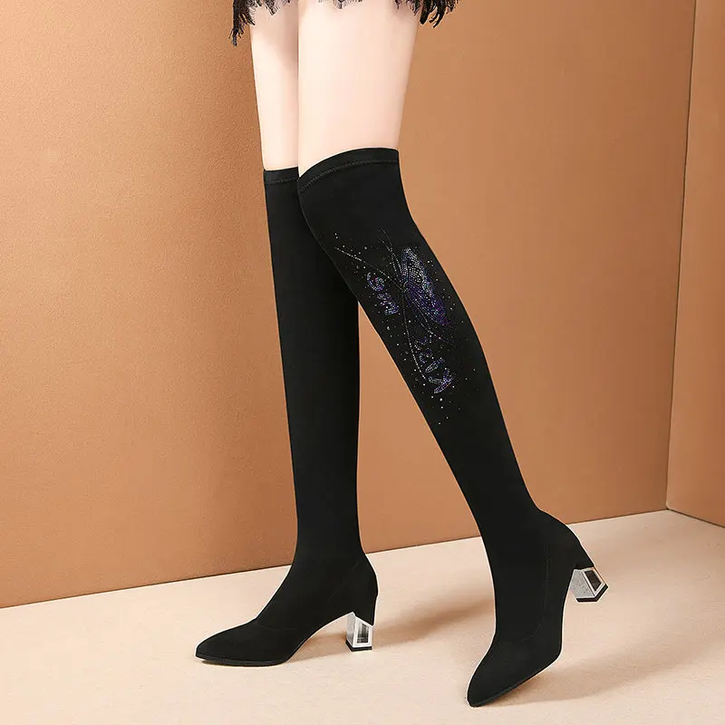 Female High Heels Party Shoes Woman Winter Riding Boots Slim Stretch Boots Women Over The Knee High Boots
Female High Heels Party Shoes Woman Winter Riding Boots Slim Stretch Boots Women Over The Knee High Boots