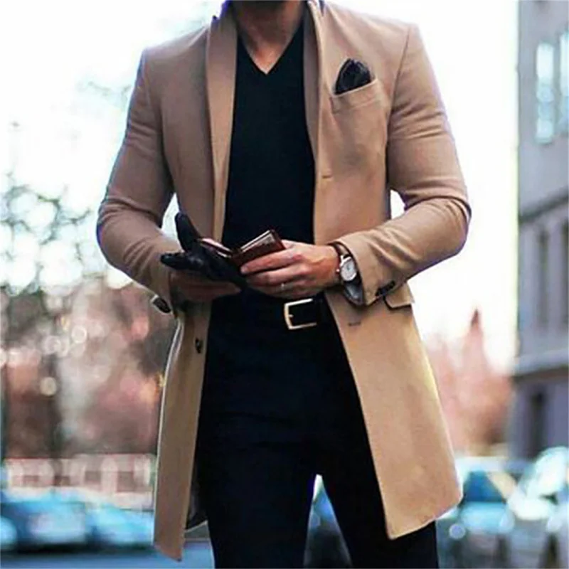 Mens Coat Woolen Jackets Fleece Overcoat Streetwear Long Trench Coat Outerwear
Mens Coat Woolen Jackets Fleece Overcoat Streetwear Long Trench Coat Outerwear