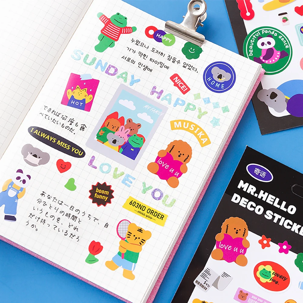 Kawaii Animal Rabbit Bear Stickers Scrapbooking Decorative Cute Sticker Korean DIY Diary Album Stick Label School Stationery
Kawaii Animal Rabbit Bear Stickers Scrapbooking Decorative Cute Sticker Korean DIY Diary Album Stick Label School Stationery