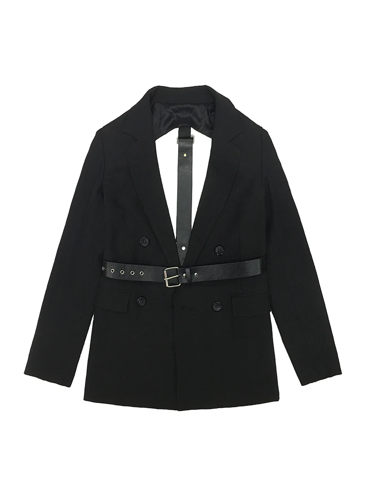 European station 2020 spring new back hollow belt stitching suit jacket female personality casual long-sleeved shirt tide
European station 2020 spring new back hollow belt stitching suit jacket female personality casual long-sleeved shirt tide