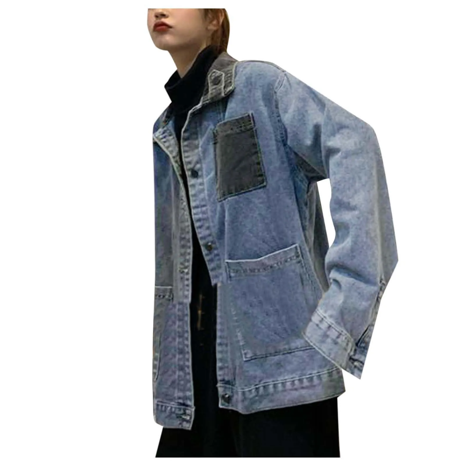 Women'S Long Sleeve Short Coat Fashion Buttons Lapel Casual Retro Denim Jean Jacket Button Coat With Pocket Winter Jacket
Women'S Long Sleeve Short Coat Fashion Buttons Lapel Casual Retro Denim Jean Jacket Button Coat With Pocket Winter Jacket