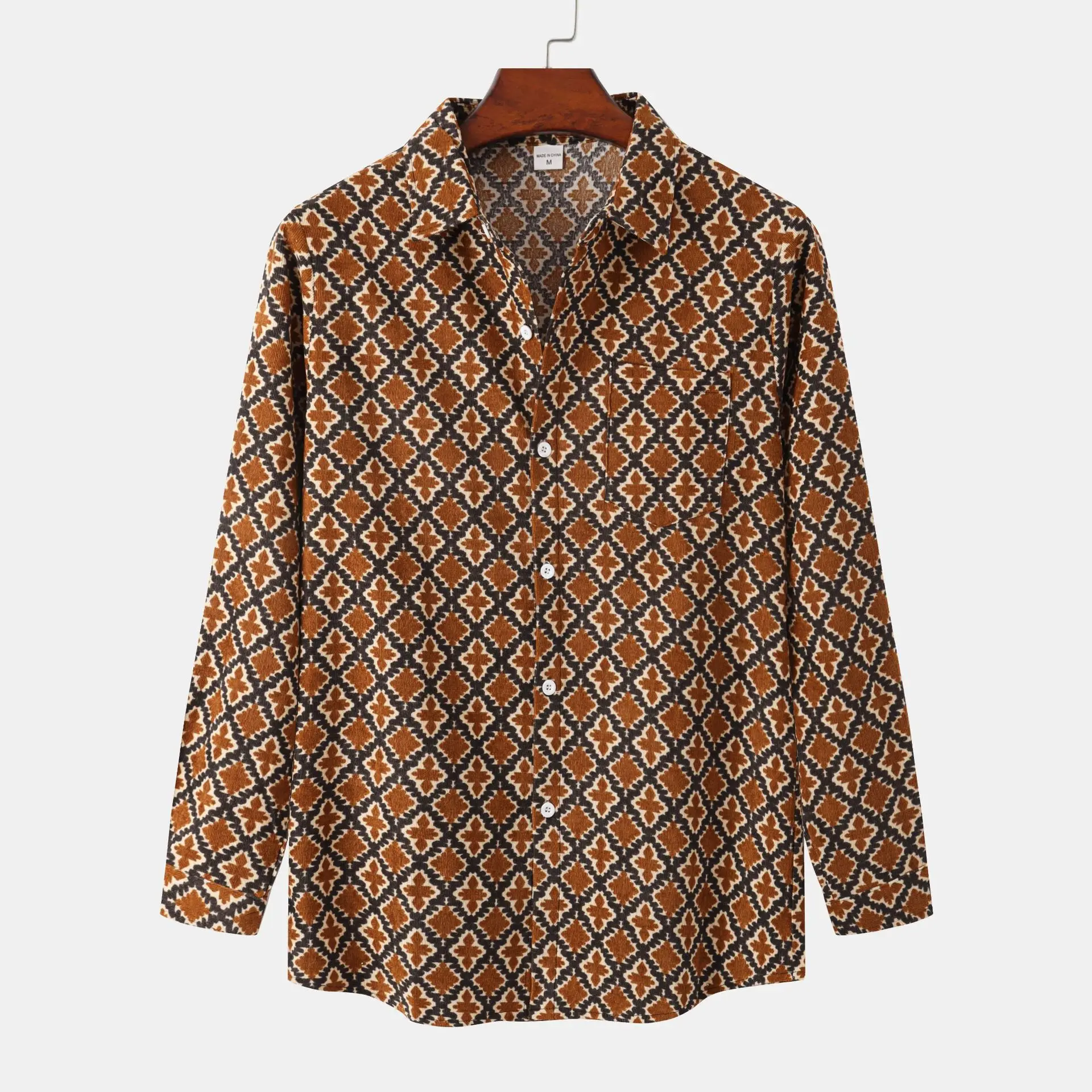 PARKLEES Casual Autumn Winter Mens Printed Corduroy Warm Shirt Long Sleeve Turn Down Collar Button Up Shirts for Men Korean Tops 
PARKLEES Casual Autumn Winter Mens Printed Corduroy Warm Shirt Long Sleeve Turn Down Collar Button Up Shirts for Men Korean Tops