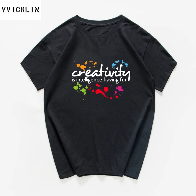 100% CottonT-shirt Creativity Is Intelligence Have Fun T Shirt Men Cool Summer Streetwear Hip Hop Tops Homme Harajuku Camisetas
100% CottonT-shirt Creativity Is Intelligence Have Fun T Shirt Men Cool Summer Streetwear Hip Hop Tops Homme Harajuku Camisetas