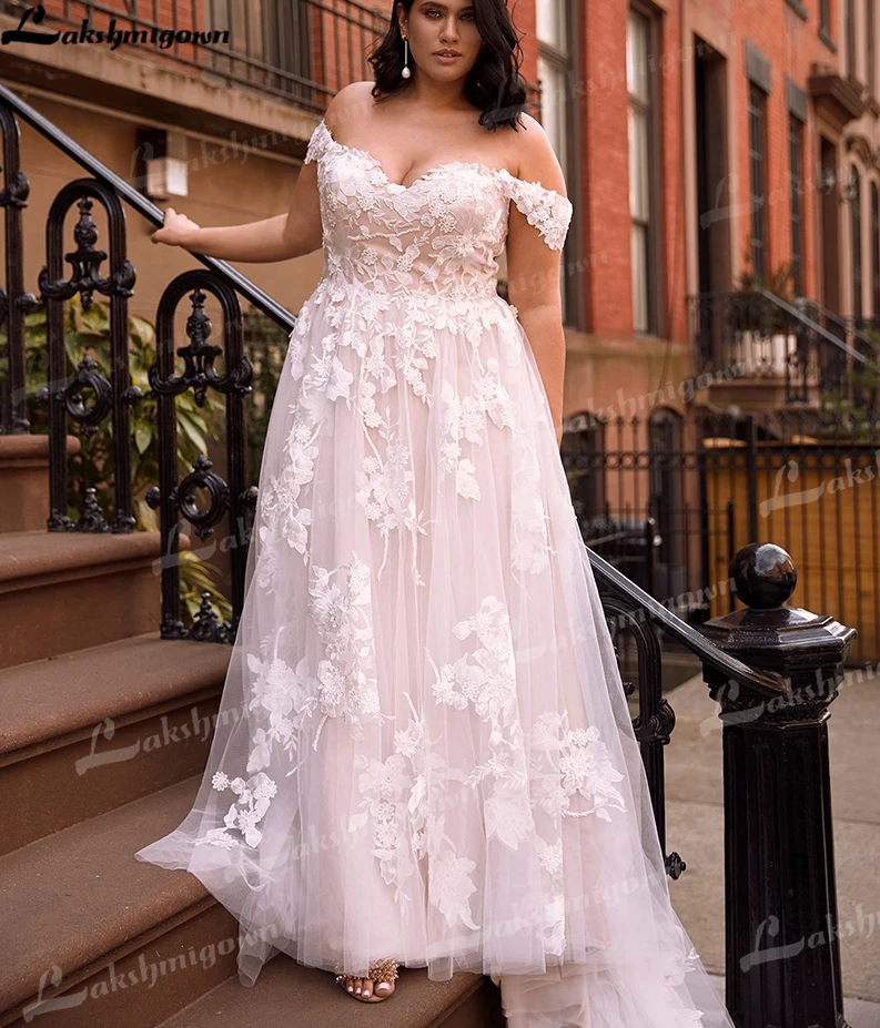 Plus Size Elegant Wedding Dresses 2022 Off the Shoulder Sweetheart Lace A-line Appliqued Bridal Wedding Dress Robe De Mariage
Plus Size Elegant Wedding Dresses 2022 Off the Shoulder Sweetheart Lace A-line Appliqued Bridal Wedding Dress Robe De Mariage