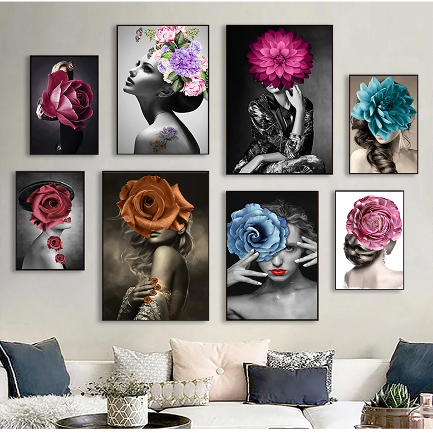 Decoration Picture Nordic Living Room Decor Scandinavian Flower Woman Wall Art Canvas Print Abstract Poster Painting
Decoration Picture Nordic Living Room Decor Scandinavian Flower Woman Wall Art Canvas Print Abstract Poster Painting