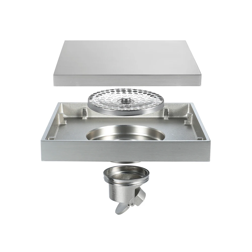 Insert Tile Invisible Floor Drain Square 15x15cm Brass Brushed Anti-Odor Bathroom Toilet Kitchen Wire Strainer Drains HIDEEP
Insert Tile Invisible Floor Drain Square 15x15cm Brass Brushed Anti-Odor Bathroom Toilet Kitchen Wire Strainer Drains HIDEEP