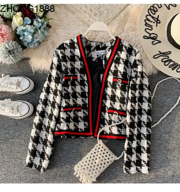 Elegant sweet wind of new 2020 autumn winters autumn wool coat short plover case long sleeve cardigan suit coat patchwork
Elegant sweet wind of new 2020 autumn winters autumn wool coat short plover case long sleeve cardigan suit coat patchwork
