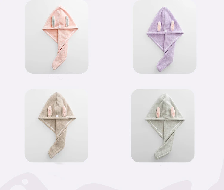 Shower cap women bath cap microfibra Hair Turban towel quick dry towel dry hair cap Cartoon rabbit ears hair bonnets drying wrap
Shower cap women bath cap microfibra Hair Turban towel quick dry towel dry hair cap Cartoon rabbit ears hair bonnets drying wrap