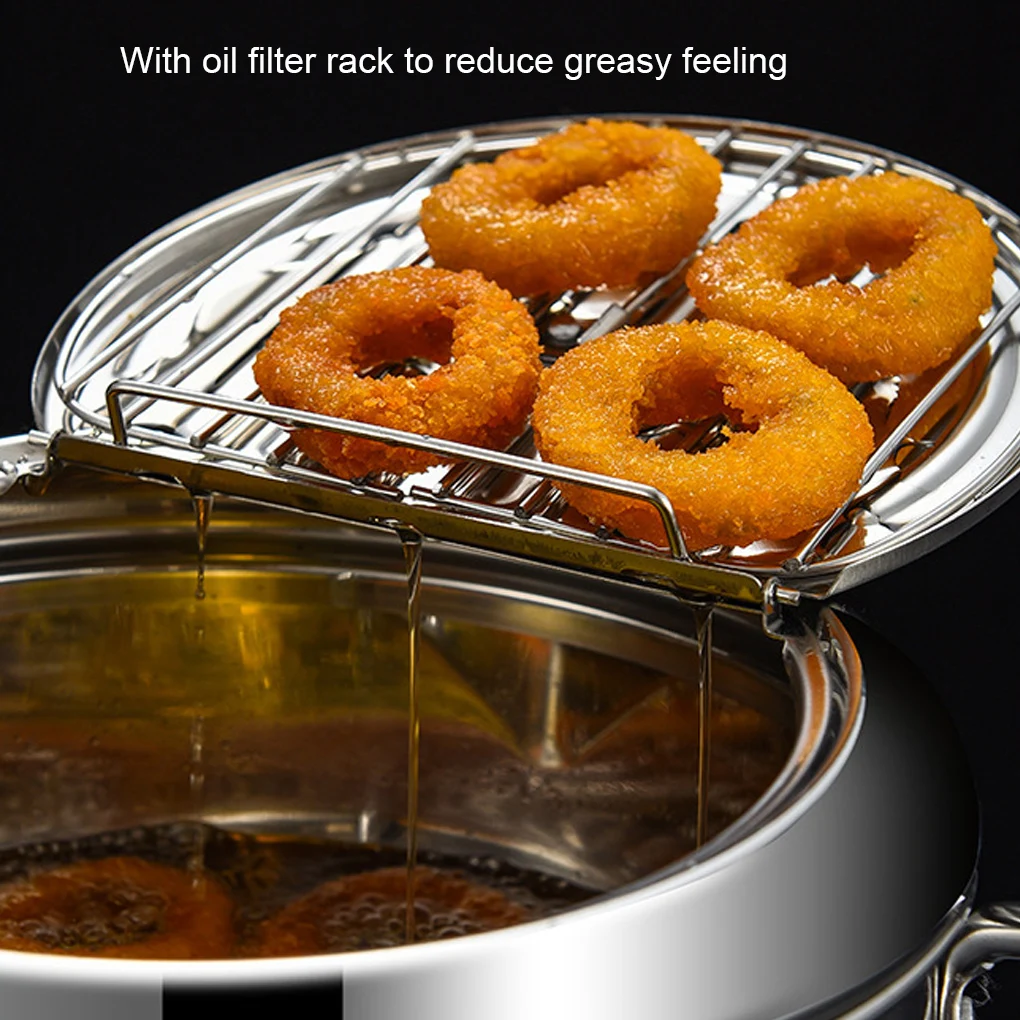 Japanese Style Deep Frying Pot Thermometer Tempura Fryer Pan Temperature Control Fried Chicken Pot Cooking Tools Kitchen Utensil
Japanese Style Deep Frying Pot Thermometer Tempura Fryer Pan Temperature Control Fried Chicken Pot Cooking Tools Kitchen Utensil