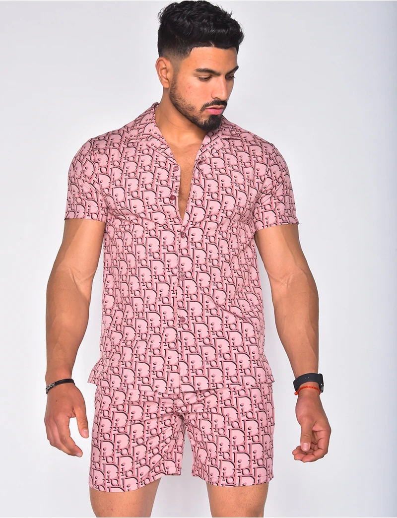 Men's sportswear Summer Clothing Short-sleeved Printed Shirts Shorts 2 Piece Fashion Male Casual Beach Wear Clothe 
Men's sportswear Summer Clothing Short-sleeved Printed Shirts Shorts 2 Piece Fashion Male Casual Beach Wear Clothe