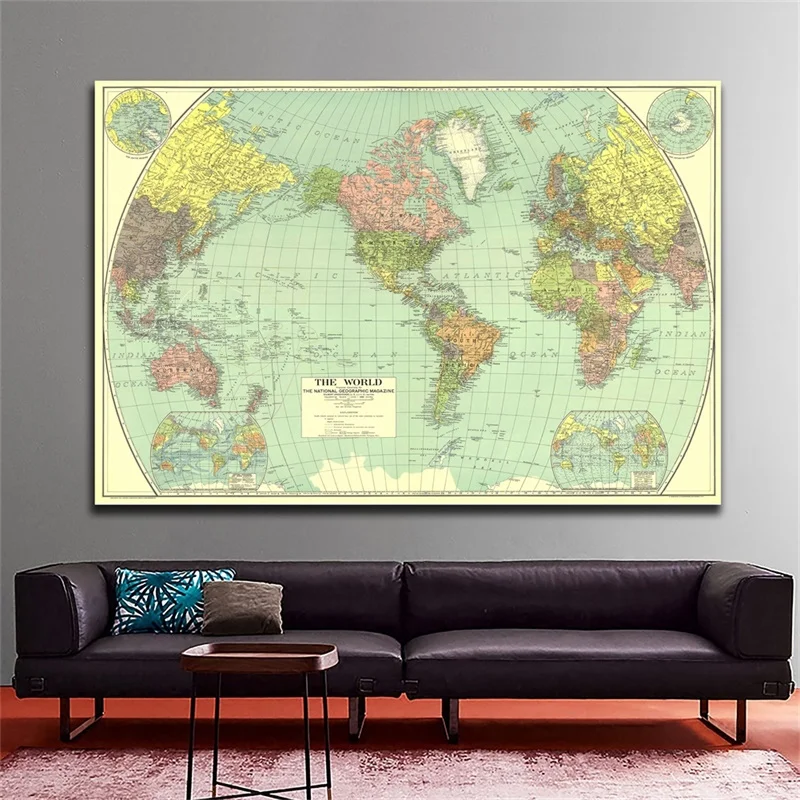 1932 World Map Canvas Wall Art 59*42cm Map of The World Wall Decorative Painting Office School Supplies Poster Prints
1932 World Map Canvas Wall Art 59*42cm Map of The World Wall Decorative Painting Office School Supplies Poster Prints