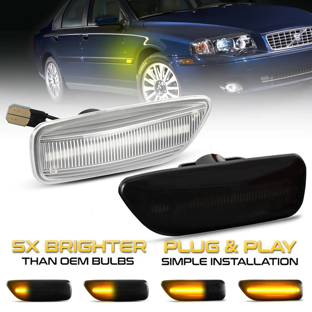 2Pcs Dynamic LED Amber Side Marker Lamps Blinker Turn Signal Light For Volvo S80 V70 XC90 S60 XC70 OEM # 30722641,30722642
2Pcs Dynamic LED Amber Side Marker Lamps Blinker Turn Signal Light For Volvo S80 V70 XC90 S60 XC70 OEM # 30722641,30722642