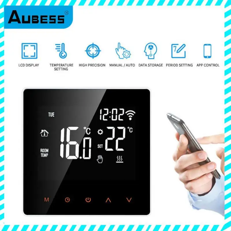 Aubess Tuya WiFi Smart Thermostat LCD Display Touch For Electric Floor Heating Water/Gas Boiler Temperature Remote Controller
Aubess Tuya WiFi Smart Thermostat LCD Display Touch For Electric Floor Heating Water/Gas Boiler Temperature Remote Controller