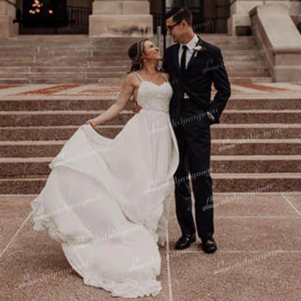 Bohemian Chiffon A-Line Wedding Dresses V-Neck Sleeveless Backless Sweep Train Bride Gowns Spaghetti Straps Vestidos De Novia
Bohemian Chiffon A-Line Wedding Dresses V-Neck Sleeveless Backless Sweep Train Bride Gowns Spaghetti Straps Vestidos De Novia
