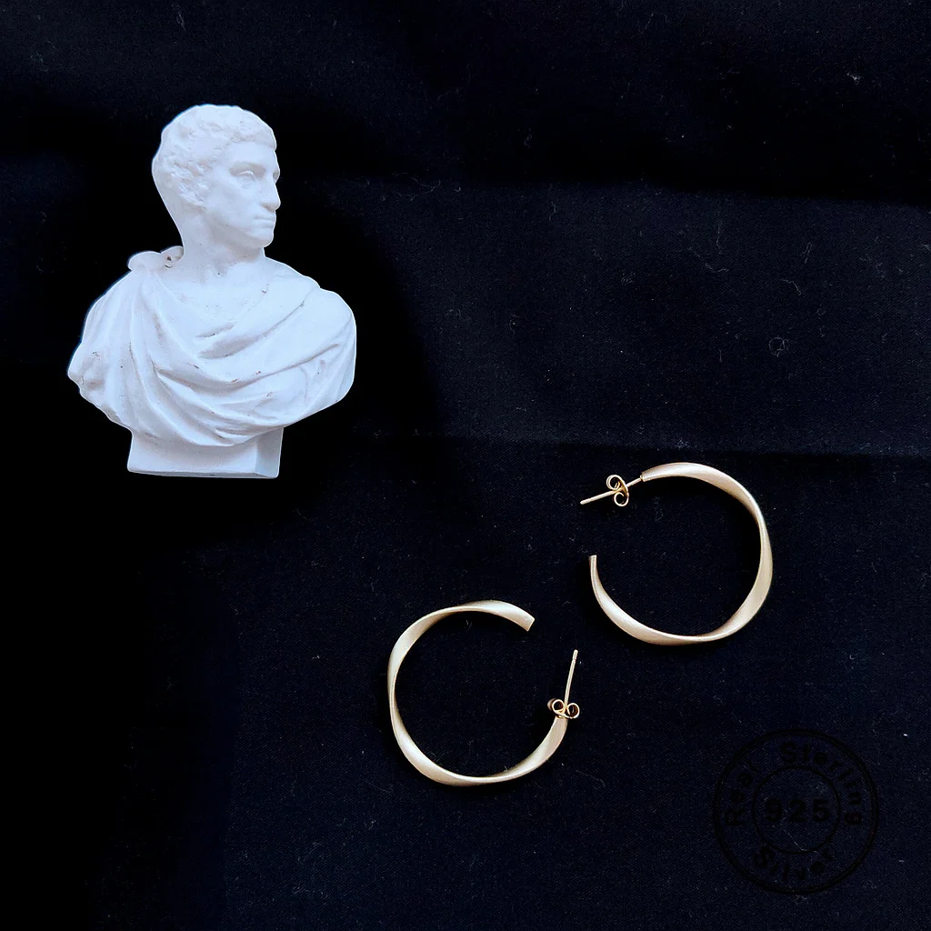 925 Silver Fashion Matte Gold Women Earrings Banquet Party Advanced Jewelry Accessories Beautiful Match Temperament Earrings
925 Silver Fashion Matte Gold Women Earrings Banquet Party Advanced Jewelry Accessories Beautiful Match Temperament Earrings
