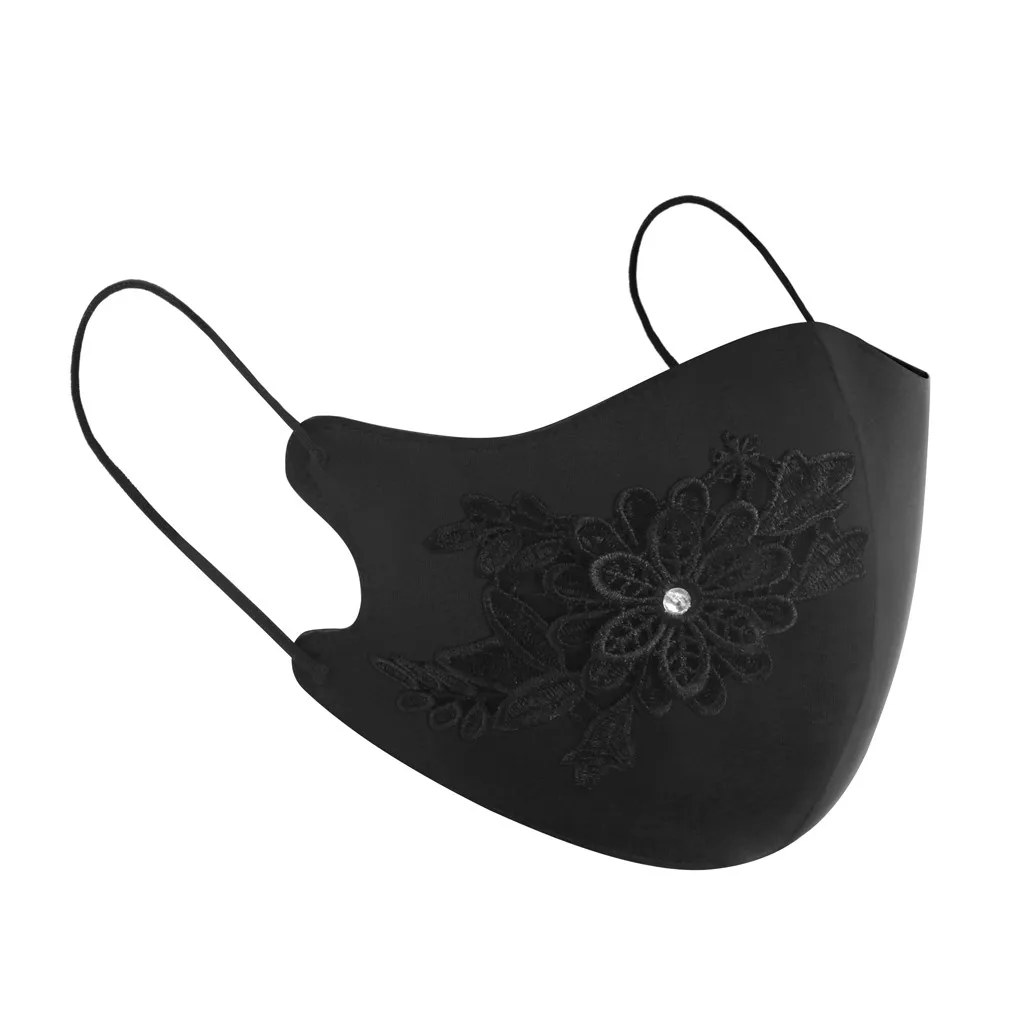 Anti-dust Mask Cotton Reusable Mouth Face Mask Embroidery Facemask Summer Ice Mascarillas Masque Lavable Breathable Mouth Masks