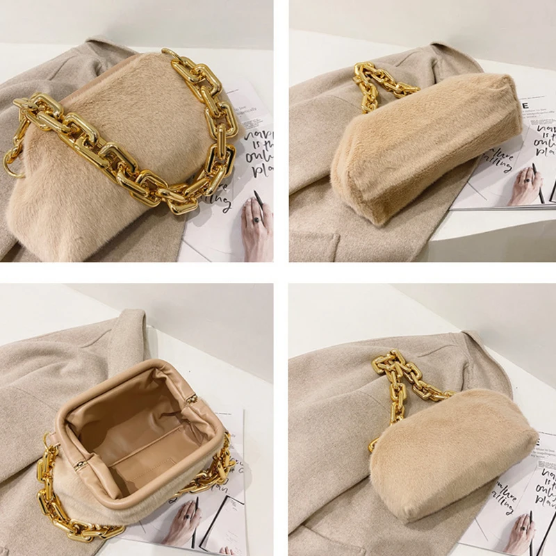 DAEYOTEN Ladies Chain Portable Bags Plush Small Handbag Winter Women Fashion Handbags New Buckle Trendy Faux Fur Bag ZM0909
DAEYOTEN Ladies Chain Portable Bags Plush Small Handbag Winter Women Fashion Handbags New Buckle Trendy Faux Fur Bag ZM0909