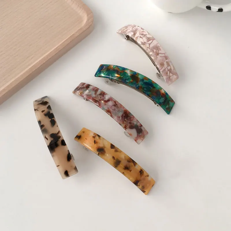 Ponytail Clip Acetate Barrettes Vintage Tortoiseshell Hairclip Geometric Marble Colorful Hairpin Fashion Headwear Hair Accessory
Ponytail Clip Acetate Barrettes Vintage Tortoiseshell Hairclip Geometric Marble Colorful Hairpin Fashion Headwear Hair Accessory