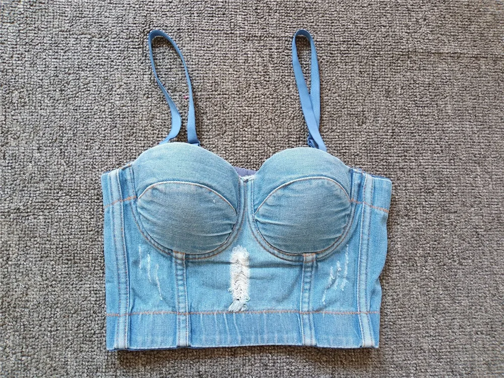 Corset Short Cowboy Hole Push Up Denim Crop Top Women's Sexy Camisetas De Mujer 2021 Summer Solid Color Streetwear Sexy Girl
Corset Short Cowboy Hole Push Up Denim Crop Top Women's Sexy Camisetas De Mujer 2021 Summer Solid Color Streetwear Sexy Girl