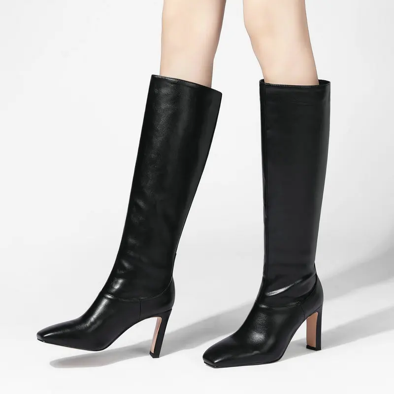Women Long High Heel Boots Faux Leather Women Knee High Boots Square Toe Boots Black Beige Yellow Green size 41 42 43
Women Long High Heel Boots Faux Leather Women Knee High Boots Square Toe Boots Black Beige Yellow Green size 41 42 43