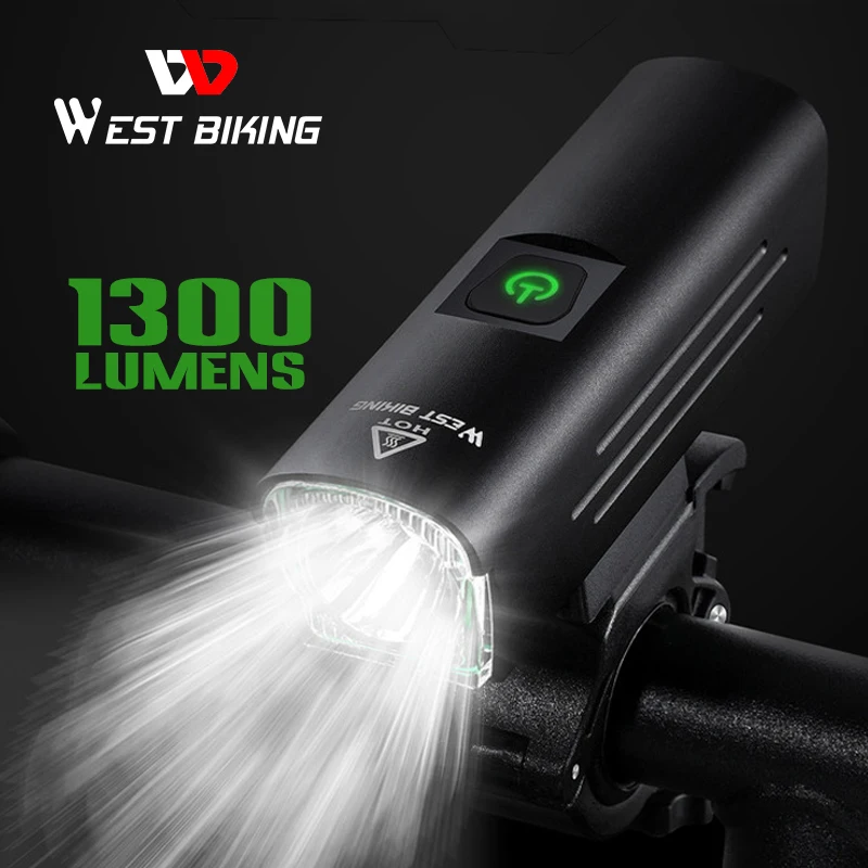 WEST BIKING Contest Level Bicycle Light 1300 Lumen USB Rechargeable Flashlight MTB Road Bike LED Headlight Waterproof Rear Lamp
WEST BIKING Contest Level Bicycle Light 1300 Lumen USB Rechargeable Flashlight MTB Road Bike LED Headlight Waterproof Rear Lamp