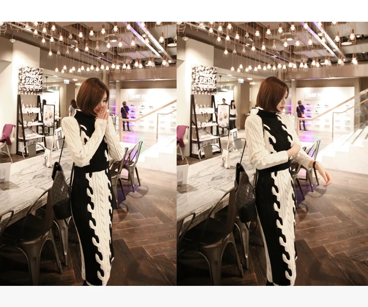 NEW Fall Winter Korean Women's Twist Lazy Color Matching High Quality Sweater Knitted Warm Sweet Knit Dress Vestido woman dress
NEW Fall Winter Korean Women's Twist Lazy Color Matching High Quality Sweater Knitted Warm Sweet Knit Dress Vestido woman dress