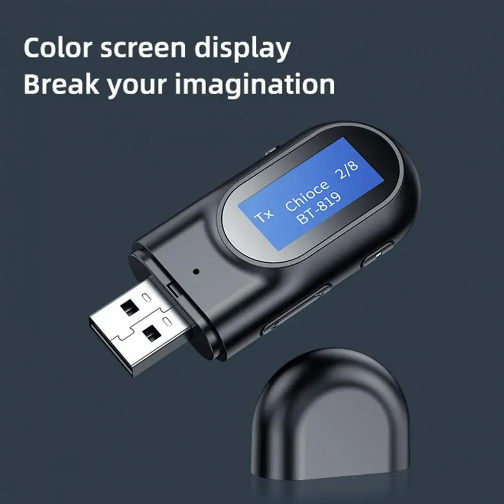 T17 Bluetooth-compatible Transmitter LCD Digital Display Hands-free Calls RX/TX Mode Superior Voice Quality Wireless Bluetooth-c 
T17 Bluetooth-compatible Transmitter LCD Digital Display Hands-free Calls RX/TX Mode Superior Voice Quality Wireless Bluetooth-c