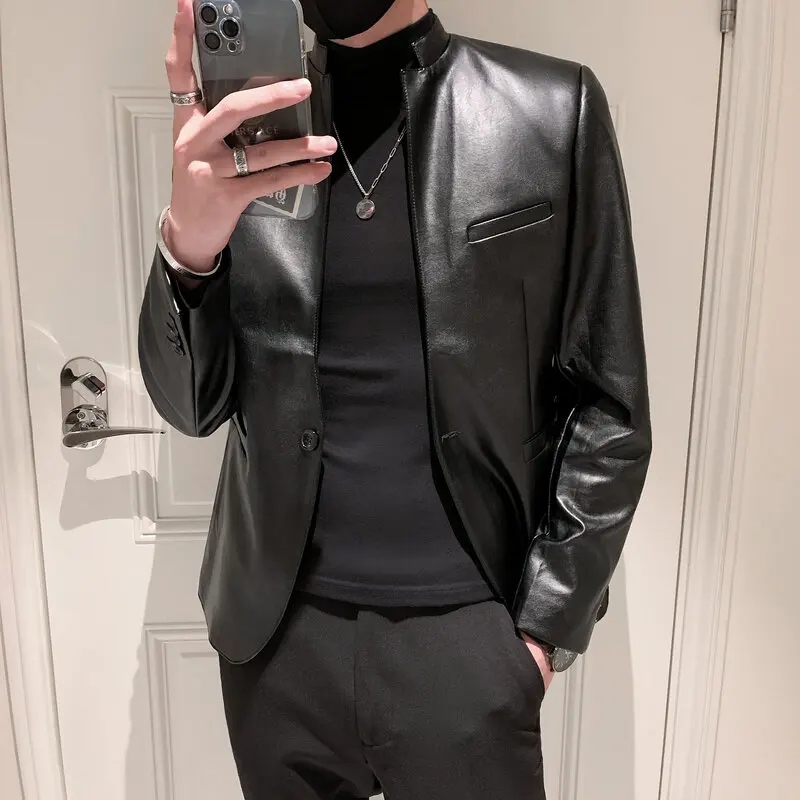 2021 Autumn Winter Mens Leather Jacket Men Fashion Motorcycle PU Leather Jacket Stand Collar Casual Slim Fit Leather Coats B641
2021 Autumn Winter Mens Leather Jacket Men Fashion Motorcycle PU Leather Jacket Stand Collar Casual Slim Fit Leather Coats B641