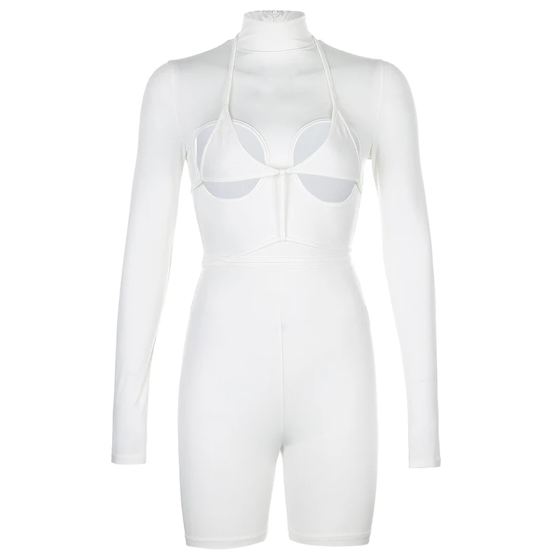 Weekeep Fashion Playsuit Clubwear Skinny Casual Fitness Biker Shorts Romper Spring Long Sleeve Bodycon Hollow Out Sexy Jumpsuits
Weekeep Fashion Playsuit Clubwear Skinny Casual Fitness Biker Shorts Romper Spring Long Sleeve Bodycon Hollow Out Sexy Jumpsuits