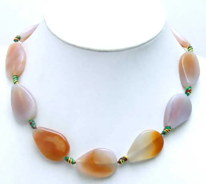 Qingmos 20*30mm Drop Torsion Natural Pink Agate Necklace for Women with Multicolor Thread Stone Necklace Chokers 17" Jewelry
Qingmos 20*30mm Drop Torsion Natural Pink Agate Necklace for Women with Multicolor Thread Stone Necklace Chokers 17" Jewelry