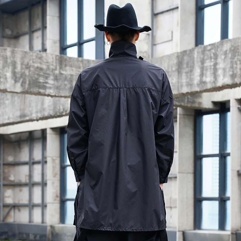 Male Stand Collar Long Design Loose Dress Shirts Men Japan Streetstyle Long Sleeve Casual Shirt
Male Stand Collar Long Design Loose Dress Shirts Men Japan Streetstyle Long Sleeve Casual Shirt