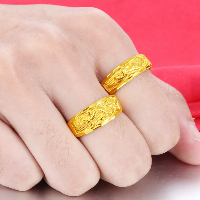 24K Gold Opening Rings for Couple Wedding Engagement Dragon Phoenix Pure Gold Ring Bands Couple Jewelry Gift 2021 Trend
24K Gold Opening Rings for Couple Wedding Engagement Dragon Phoenix Pure Gold Ring Bands Couple Jewelry Gift 2021 Trend