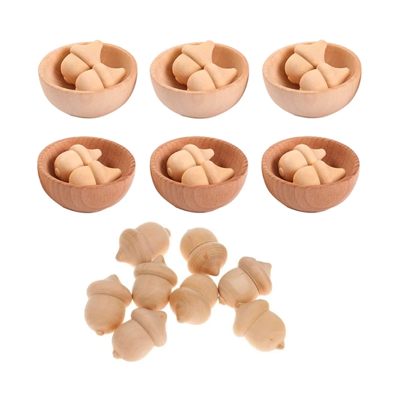 Wooden Acorns Counting & Sorting Kit - Unfinished Wood Set of 20 Acorns and 6 Bowls
Wooden Acorns Counting & Sorting Kit - Unfinished Wood Set of 20 Acorns and 6 Bowls